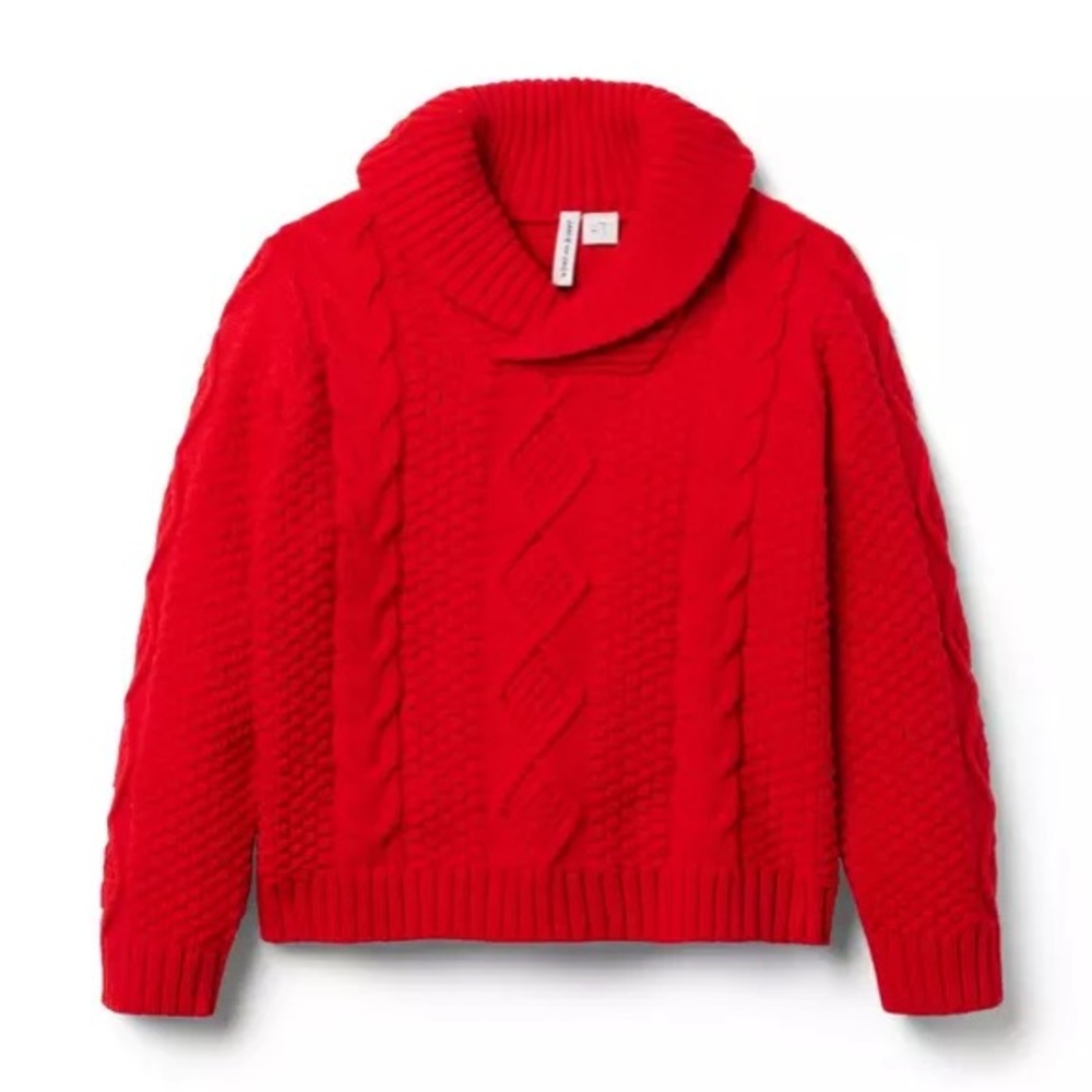 Janie & Jack Cable Knit Shawl Collar Sweater